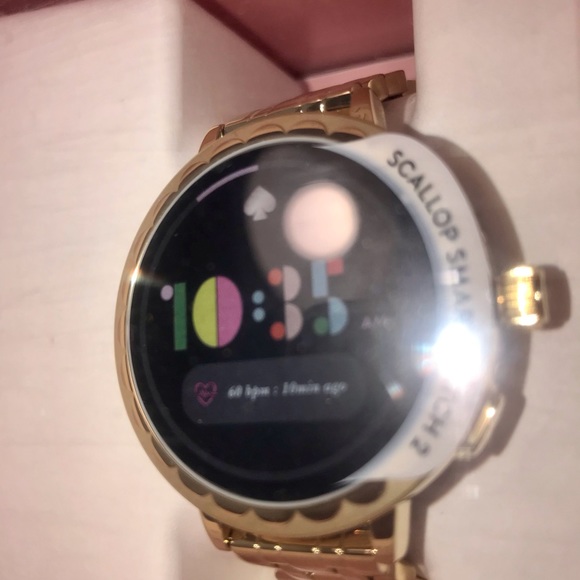 KATE ♠️ SPADE. GOLD SCALLOPED SMARTWATCH 2 -New - Picture 6 of 16